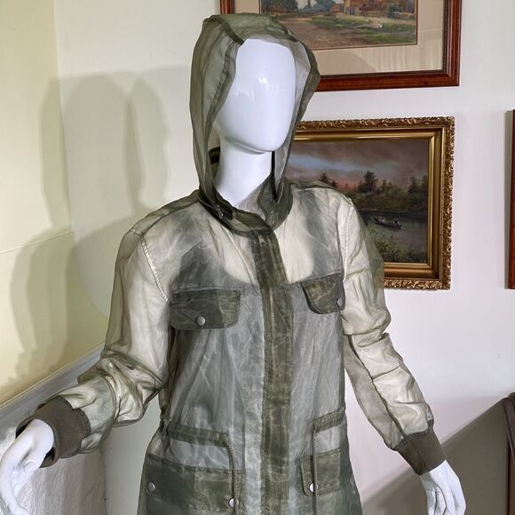 💐HOST PICK 💐 SFW Green Lightweight Hooded Spring Anorak Jacket Outerwear - Picture 7 of 15